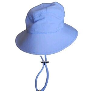 Athleta Women's Bucket Hat – S/M Blue Travel Sun Hat Chin Strap